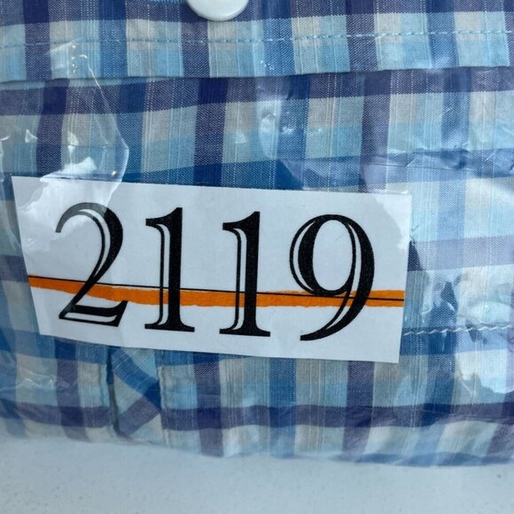 Ben Sherman Mens Blue & White Plaid Button-Up Shirt 100% Cotton XL 2119 - Picture 8 of 9